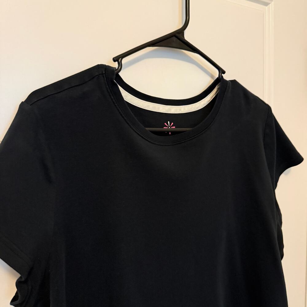 Isaac Mizrahi Live Essential Tee Black Womens Large - Picture 2 of 6